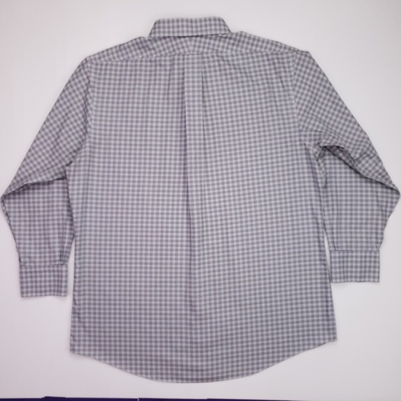 Brooks Brothers Slim Fit Shirt 17 32/33 Gray Check - Picture 3 of 8